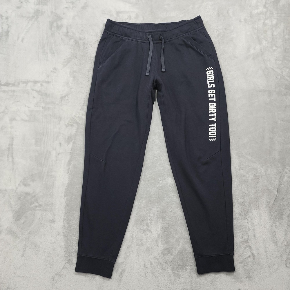 Off-Road Vixens Pants Womens L Black Fleece Jogger Pockets Girls Get Dirty Too